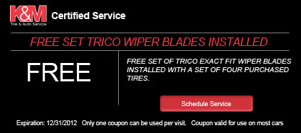 Free Tryco Wiper Blades Installed
